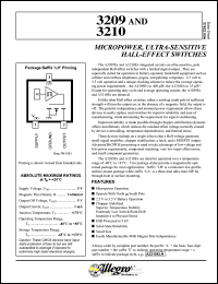 A3210ELH datasheet: Micropower, ultra-sensitive hall-effect switch A3210ELH