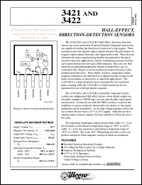A3421EKA datasheet: Hall-effect,direction-detection sensor A3421EKA