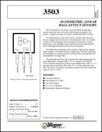 UGN3503UA datasheet: Ratiometric,linear hall-effect sensor UGN3503UA