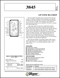 A3845ELW datasheet: AM noise blanker A3845ELW