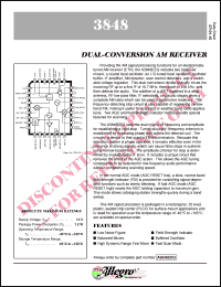 A3848EEQ datasheet: Dual-conversion AM receiver A3848EEQ