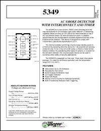 A5349CA datasheet:  AC smoke detector with interconnect and timer A5349CA