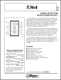 A5364CA datasheet: Smoke detector with interconnect A5364CA