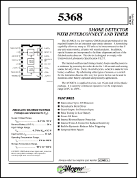 A5368CA datasheet: Smoke detector with interconnect and timer A5368CA