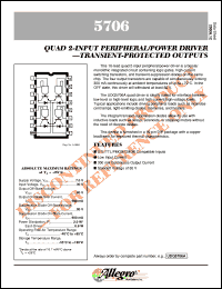 UDQ5706A datasheet: Quad 2-input peripheral/power driver UDQ5706A