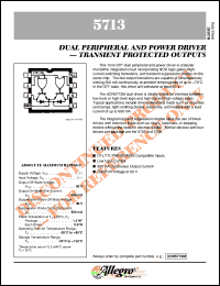 UDN5713M datasheet: Dual peripheral and power driver UDN5713M