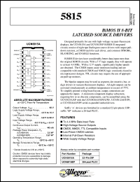 UCQ5815A datasheet: BiMOS II 8-Bit latched source driver UCQ5815A