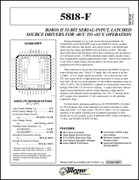 UCQ5818EPF datasheet: BiMOS II 32-Bit serial-input, latched source driver UCQ5818EPF