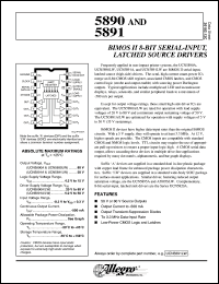 UCN5890A datasheet: BiMOS II dual 8-Bit serial-input, latched source driver UCN5890A