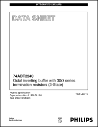 74ABT2240D datasheet: Octal inverting buffer with 30series termination resistors (3-State) 74ABT2240D