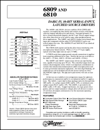 A6810SA datasheet:  DABic-IV,10-Bit serial-input,latched source driver A6810SA