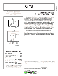 A8178LLT datasheet: Low-dropout,7.7V preregulator A8178LLT