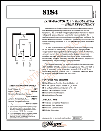 A8184SLT datasheet: Low-dropout,3V regulator - high efficiency A8184SLT