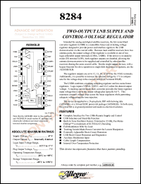 A8284SLB datasheet: Two-output LNB supply and control-voltage regulator A8284SLB