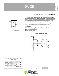 A8920SLR datasheet: Dual schottky diode A8920SLR