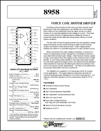 A8958CLB datasheet: Voice coil motor driver A8958CLB