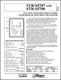 STR-S5708 datasheet: Off-line switching regulator STR-S5708