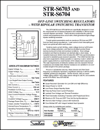 STR-S6703 datasheet: Off-line switching regulator STR-S6703