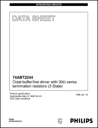 74ABT2244PW datasheet: Octal buffer/line driver with 30 Ohm series termination resistors (3-State) 74ABT2244PW