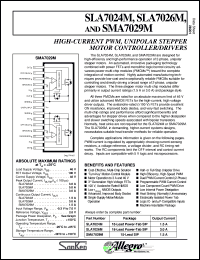 SLA7026M datasheet: High-current PWM, unipolar stepper motor controller/driver SLA7026M