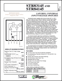 STR83145 datasheet: Latched, universal input-voltage switch STR83145