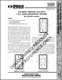 ULS-2069H datasheet: 1.25A quad darlington switch ULS-2069H