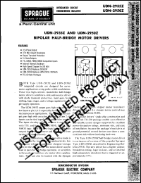 UDN-2950Z datasheet: Bipolar half-bridge motor driver UDN-2950Z