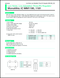 MM1180IT datasheet: Low-noise, low-saturation three-pin regulator MM1180IT