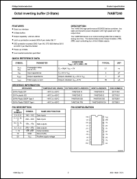 74ABT240D datasheet: Octal inverting buffer (3-State) 74ABT240D