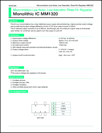 MM1320AN datasheet: Microminiature low-noise, low-saturation three-pin regulator MM1320AN