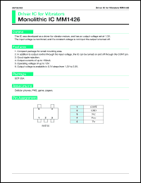 MM1426 datasheet: Driver IC for vibrators MM1426