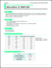 MM1206XF datasheet: Remaining  battery power display MM1206XF