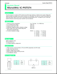 PST574KM datasheet: System reset PST574KM