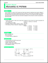 PST600JM datasheet: System reset PST600JM