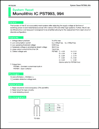 PST993E datasheet: System reset PST993E
