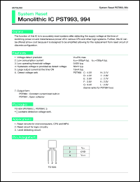 PST993H datasheet: System reset PST993H