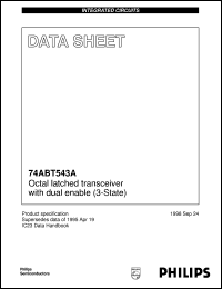 74ABT543AD datasheet: Octal latched transceiver with dual enable (3-State) 74ABT543AD