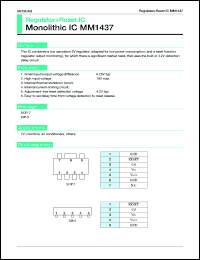 MM1437 datasheet: Regulator+reset IC MM1437