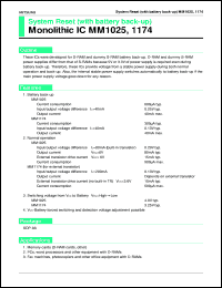 MM1174 datasheet: System reset (with battery back-up) MM1174