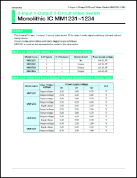 MM1232 datasheet: 2-input 1-output 3-circuit video switch MM1232