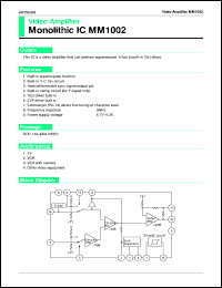 MM1002F datasheet:  Video amplifier MM1002F