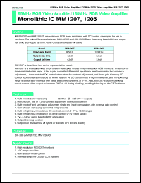 MM1205XD datasheet: 130MHz RGB video amplifier MM1205XD