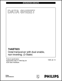 74ABT623N datasheet: Octal transceiver with dual enable, non-inverting; (3-State) 74ABT623N