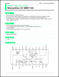 MM1130XD datasheet: NTSC->PAL converter MM1130XD