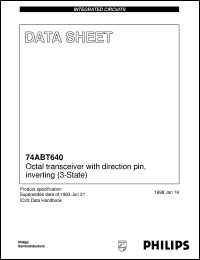 74ABT640N datasheet: Octal transceiver with direction pin, inverting (3-State) 74ABT640N