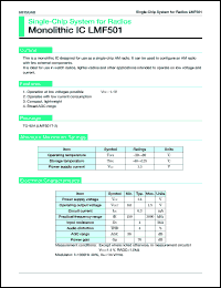 LMF501T-2 datasheet: Single-chip system for radios LMF501T-2