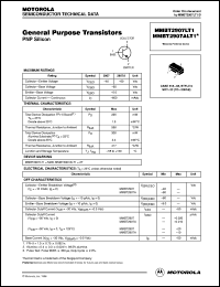 MMBT2907LT1 datasheet: General purpose transistor MMBT2907LT1