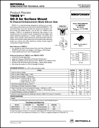 MMDF2N06V1 datasheet: TMOS SO-8 for surface mount MMDF2N06V1