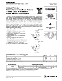 MMDF3200Z datasheet: TMOS dual N-channel field effect transistor MMDF3200Z