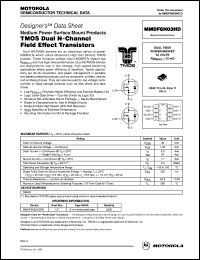 MMDF6N03HDR2 datasheet: TMOS dual N-channel field effect transistor MMDF6N03HDR2